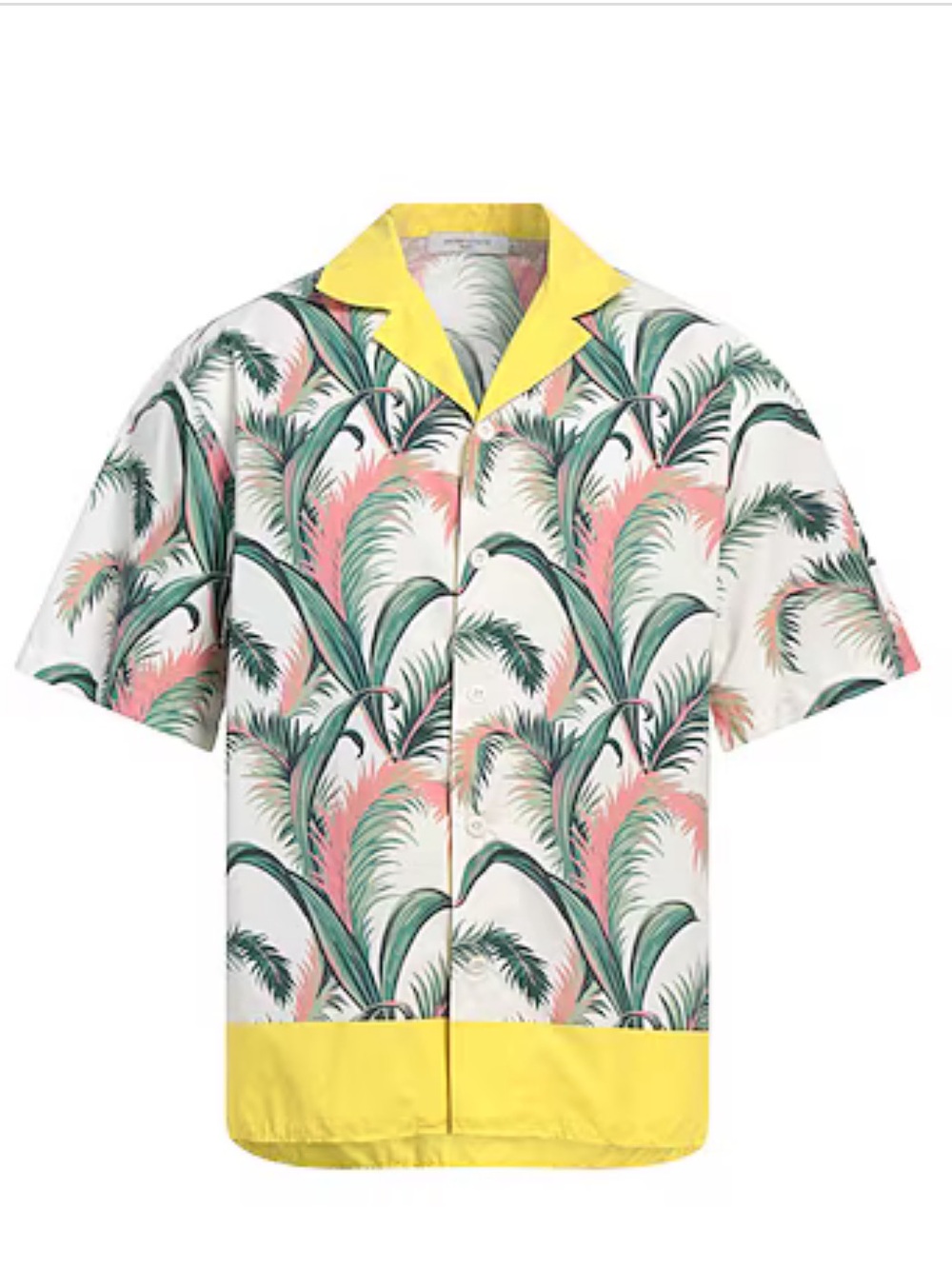 NWOT Maison Kitsuné X Hotel Olympia Palm Front Print Resort Shirt Size Large